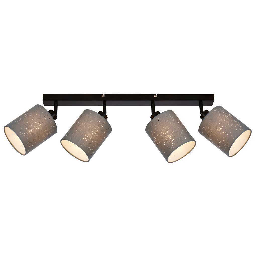 Faretto 65 cm 4x exkl. E27 25W grigio